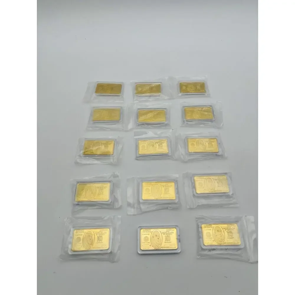 Lot Of 15 Atlantis mint 1 troy ounce USA $100.00 cased wafer bar .999 fine iron